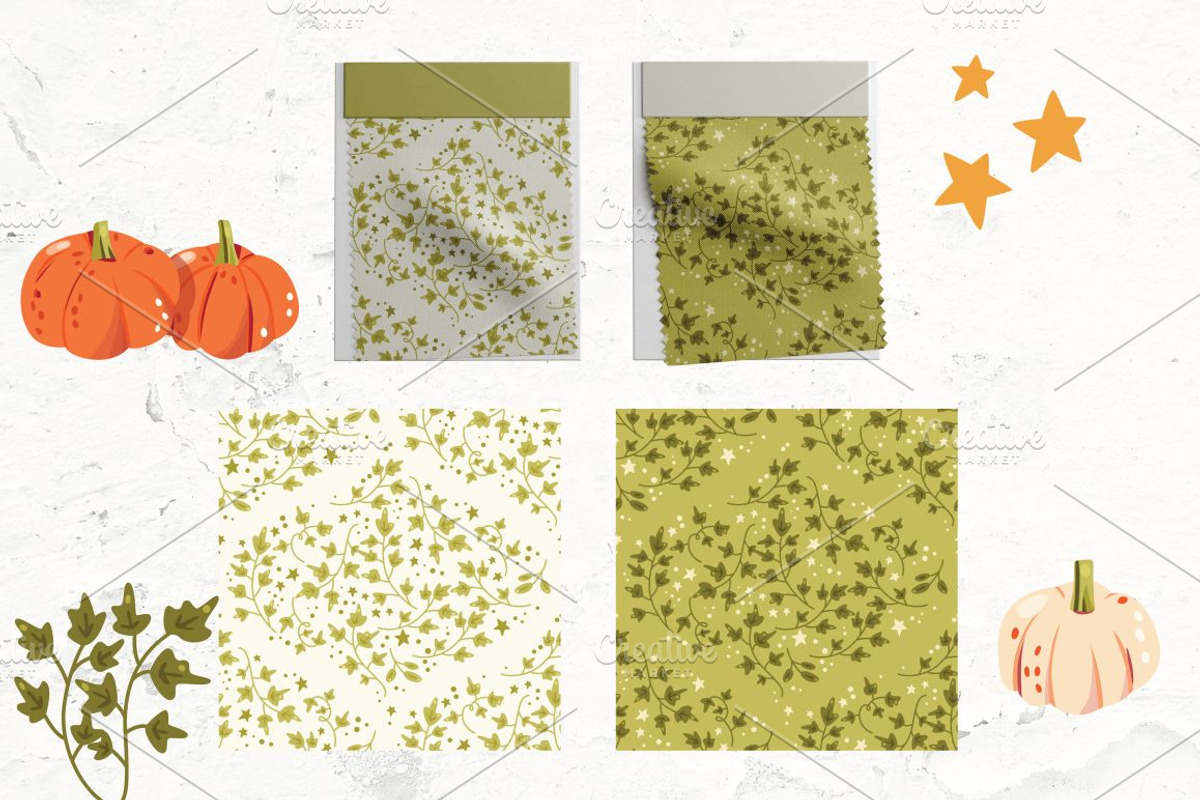 Pumpkins and cats - autumn patterns, a Pattern Graphic by Blue Lela Design (Photo 6 of 12)