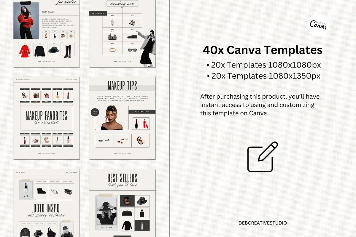 Fashion Blogger LTK Template, a Social Media Template by Deb Creative Studio (Photo 2 of 10)