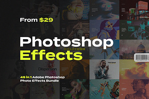 45 Photoshop Effects Bundle, a Layer Style Add-On by pixelbuddha.net