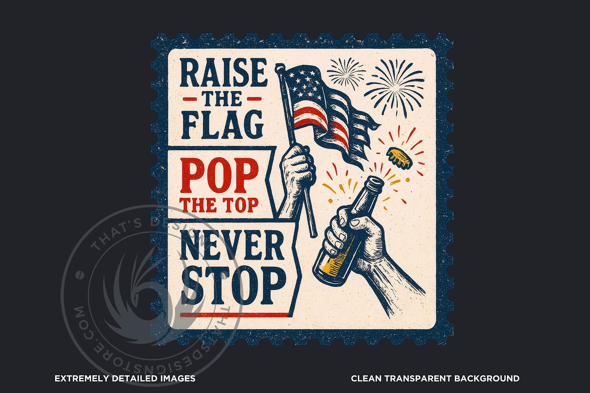 Fourth of July party Slogans PNG V2, a Seasonal Illustration by ThatsDesignArt (Photo 3 of 10)