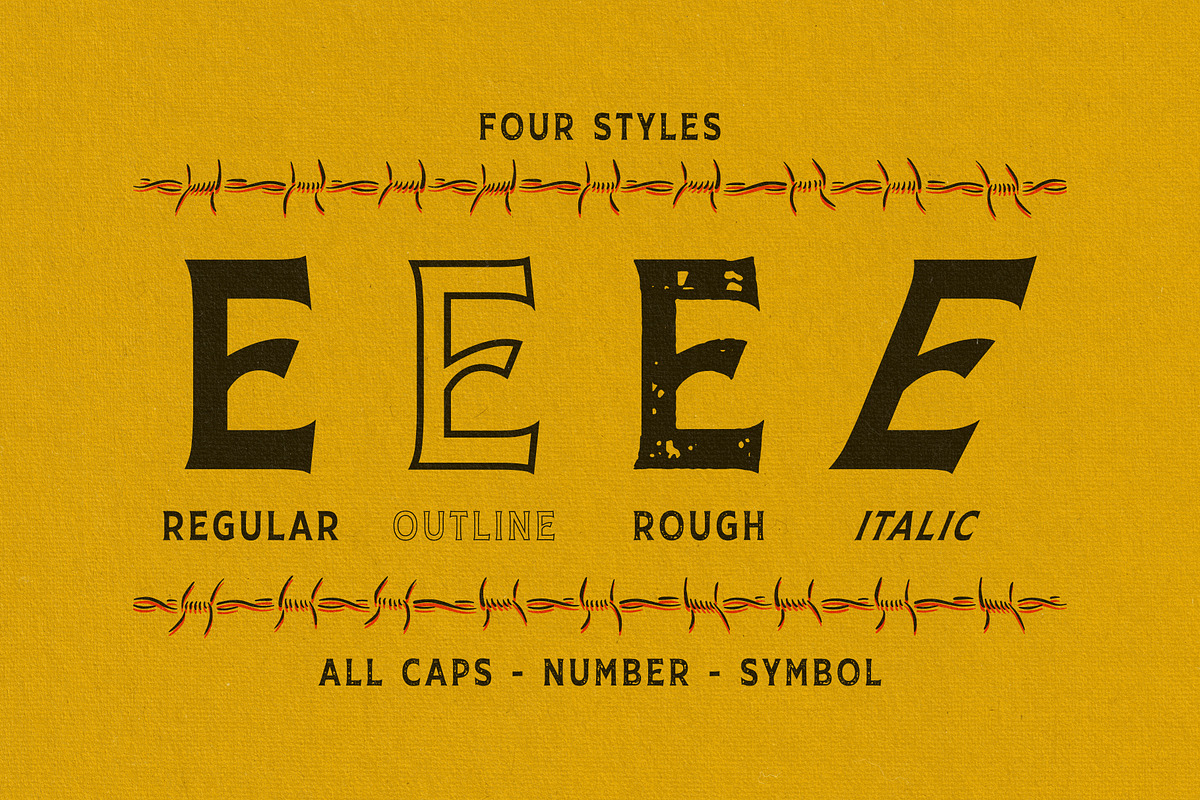 Mertens + Traditional Tattoo Extras, a Serif Font by goodsbyfloyd (Photo 2 of 12)