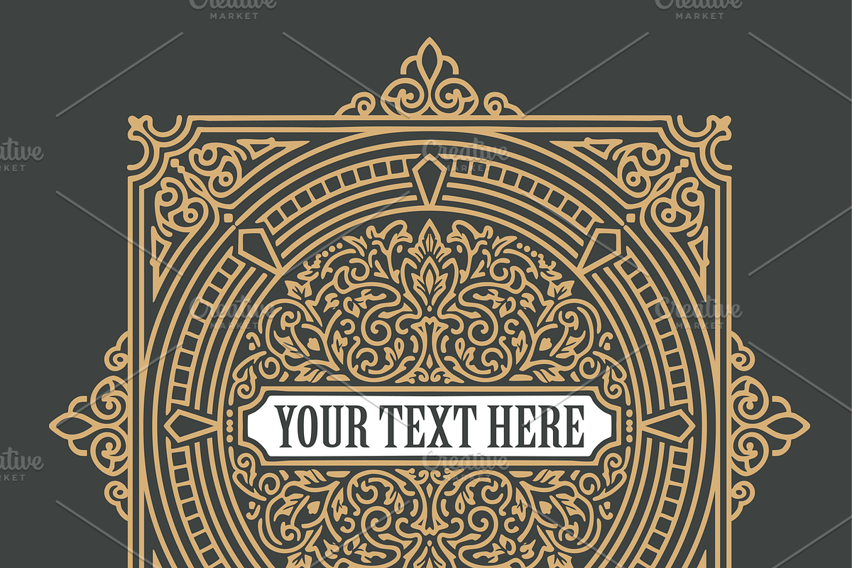 Vintage Ornamental Badges Collection, a Branding & Logo Template by OneVectorStock (Photo 4 of 5)