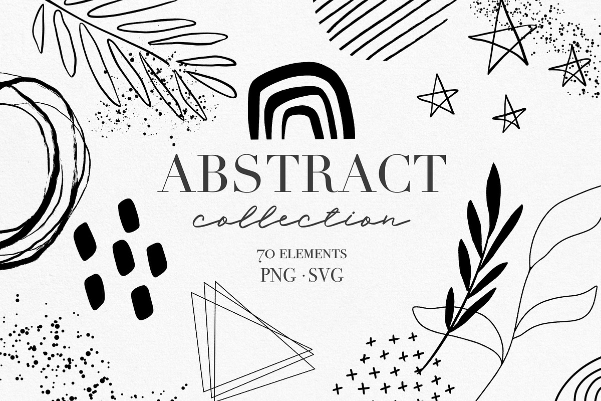 Abstract collection SVG PNG clipart, an Illustration by LuiDesignStudio (Photo 1 of 5)