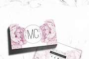 Floral business card template, a Business Card Template by Chic templates (Thumbnail 3 of 3)