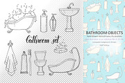 Vintage set of bathroom objects, an Object Graphic by Tabiti (Thumbnail 2 of 2)