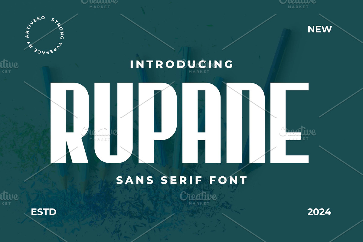Rupane Bold Sans Serif Font, a Sans Serif Font by Artiveko (Photo 1 of 4)