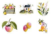 Orchard Watercolor Clipart Collectio, an Illustration by CreationArt (Thumbnail 3 of 6)