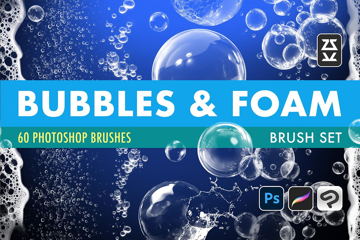 Bubbles & Foam Brush Set, a Brush Add-On by Zsolt Kosa Art (Photo 1 of 6)