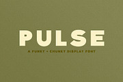 Pulse | Funky + Chunky Display, a Sans Serif Font by Blythe Green (Thumbnail 1 of 5)