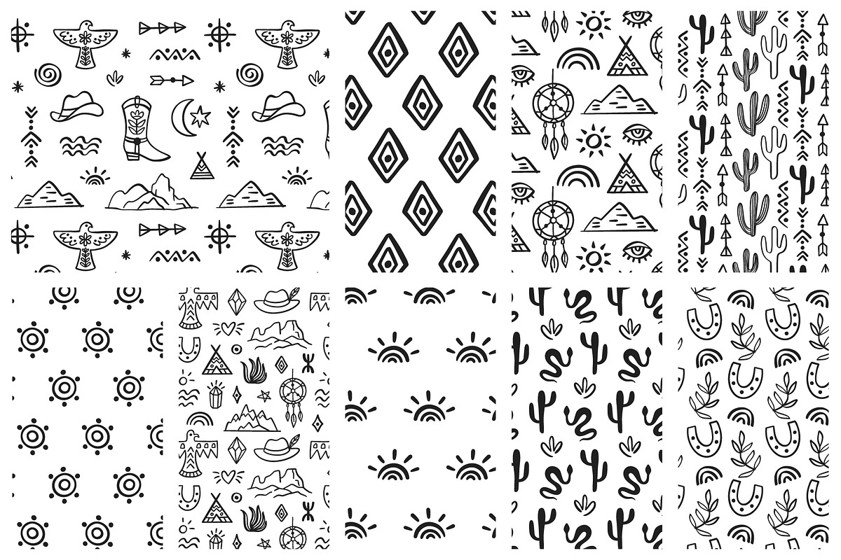 Western Bundle Clipart and Patterns, a Graphic by Katrinelly (Photo 13 of 14)
