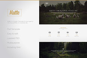 Matte - PSD Website Template, a Websites & App Template by Foos (Thumbnail 1 of 4)