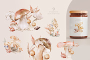 Fall dahlias, pumpkins and mushrooms, an Illustration by astelenadesign (Thumbnail 6 of 16)