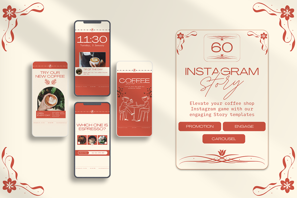 120 Coffee Shop Instagram Template, a Social Media Template by Branding Victory STD (Photo 6 of 11)