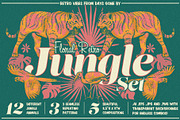 Floral Retro Jungle Set, an Animal Illustration by Phosphorus Design Co. (Thumbnail 1 of 8)