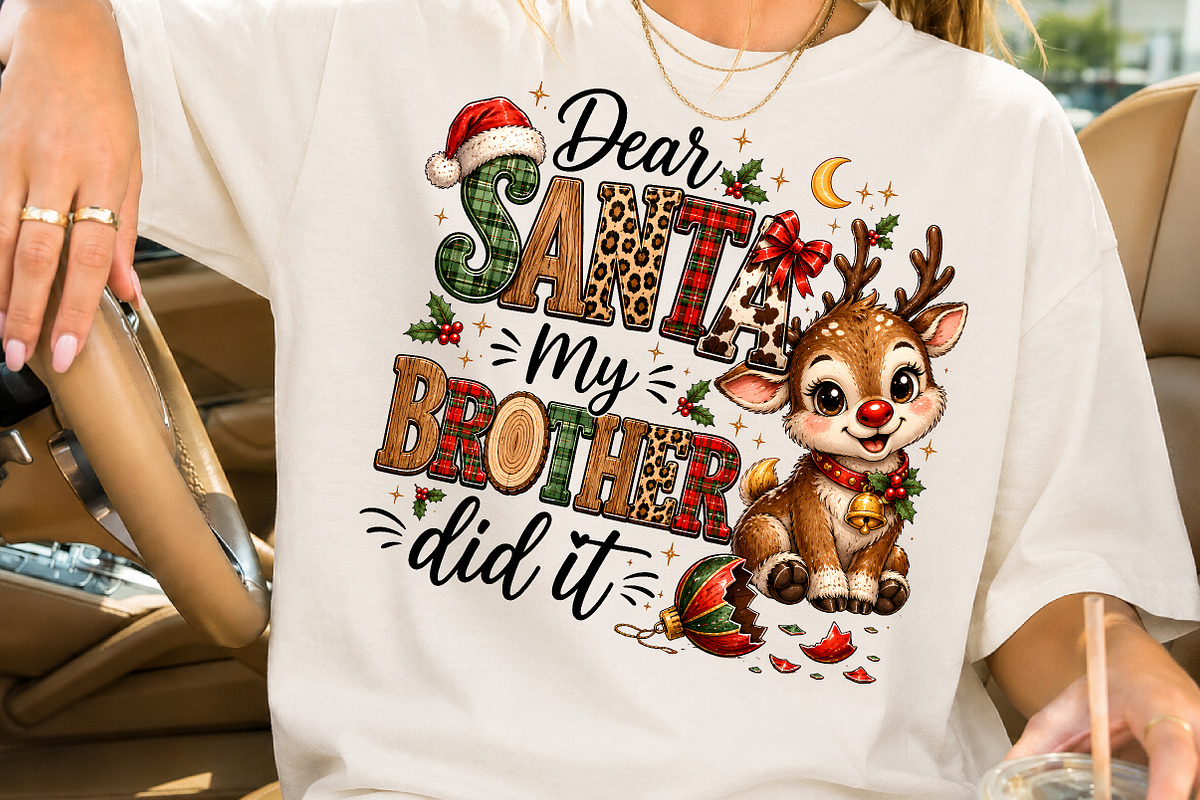 Dear Santa My Brother Did It PNG, a Seasonal Illustration by Rose Art (Photo 2 of 4)