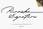 Rinaska | Signature Font, a Script Font by Lemonthe (Thumbnail 1 of 9)