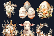 55 PNG Watercolor Boho Easter Bundle, a Seasonal Illustration by GiraffeCreative (Thumbnail 4 of 9)