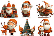 Cute Santa Claus & Friends Christmas, an Illustration by Craft Nest (Thumbnail 7 of 8)