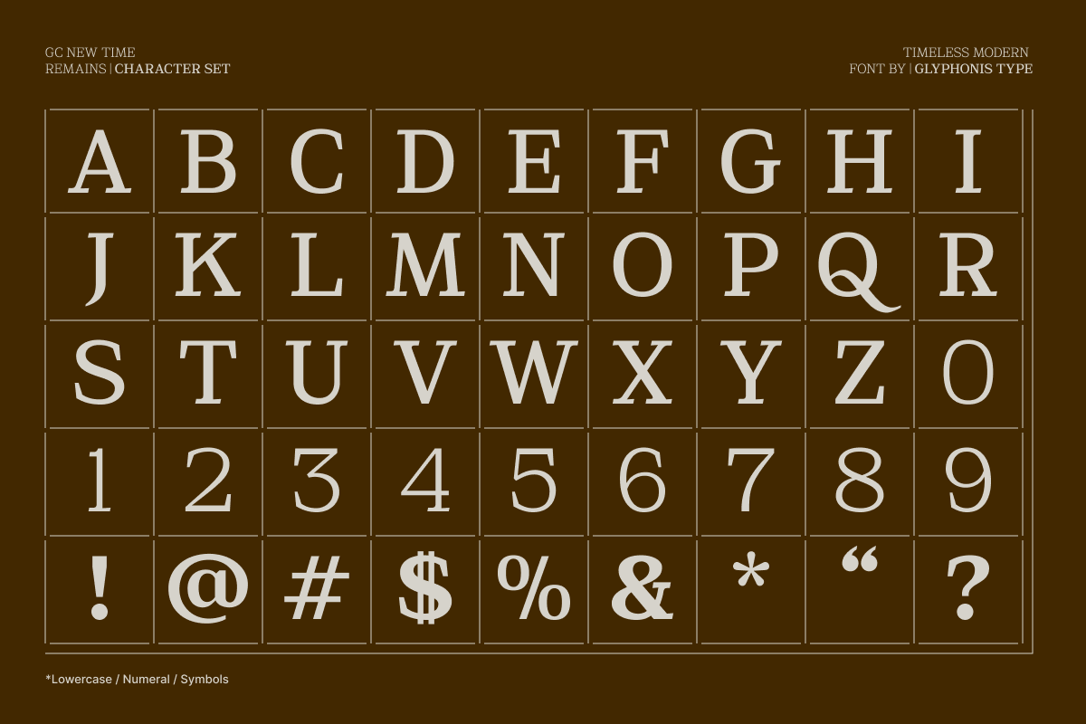 GC New Times Remain - Timeless Serif, a Serif Font by Glyphonic (Photo 2 of 16)