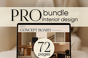 Interior design PRO bundle template, a Presentation Template by Trendingdigital