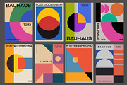 POSTMODERN - 32 GEOMETRIC POSTERS, a Pattern Graphic by craftlove (Thumbnail 2 of 7)