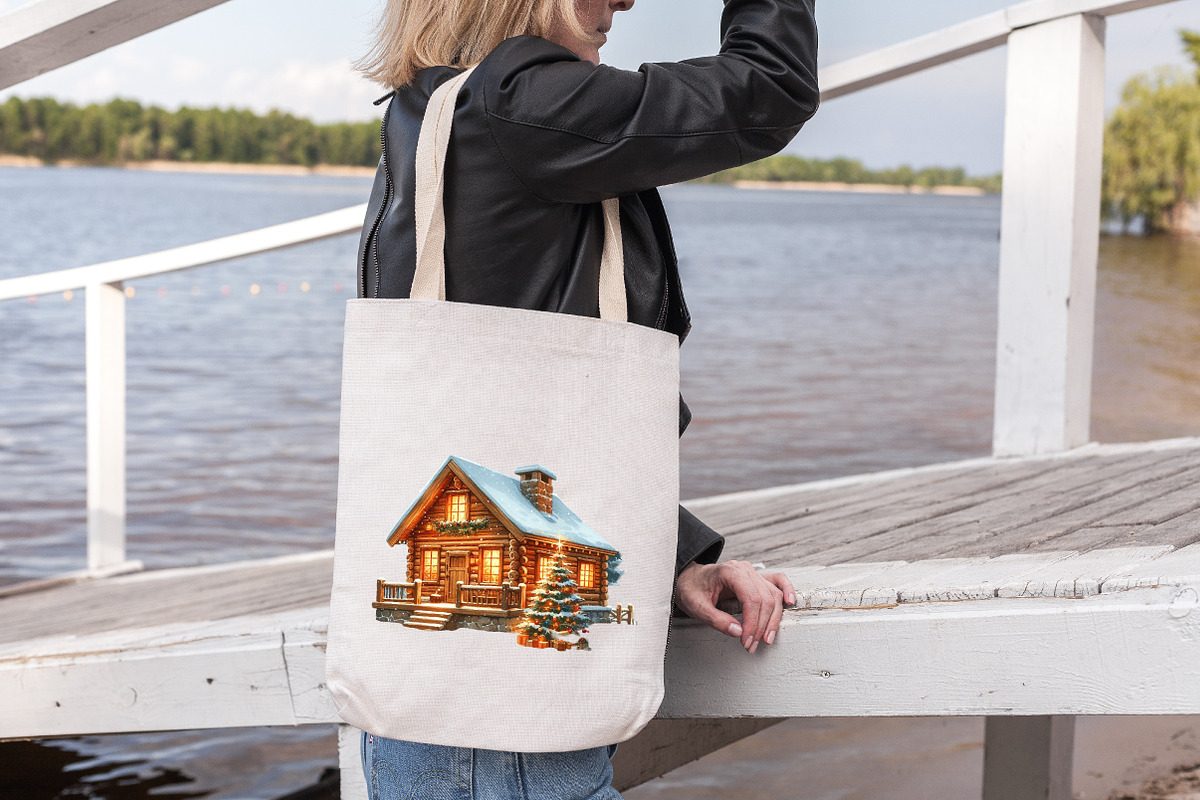 Christmas Winter Cabin Sublimation, an Illustration by DreamArtGraphic (Photo 5 of 6)