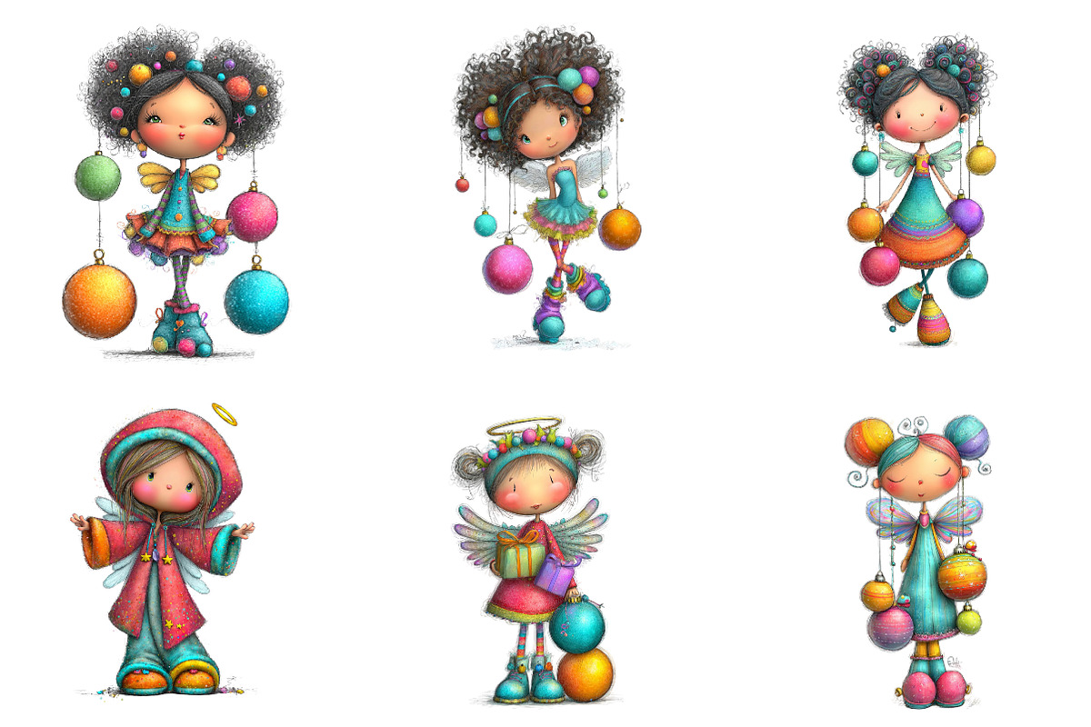 christmas fairy clip art, an Illustration by CreationArt (Photo 3 of 5)