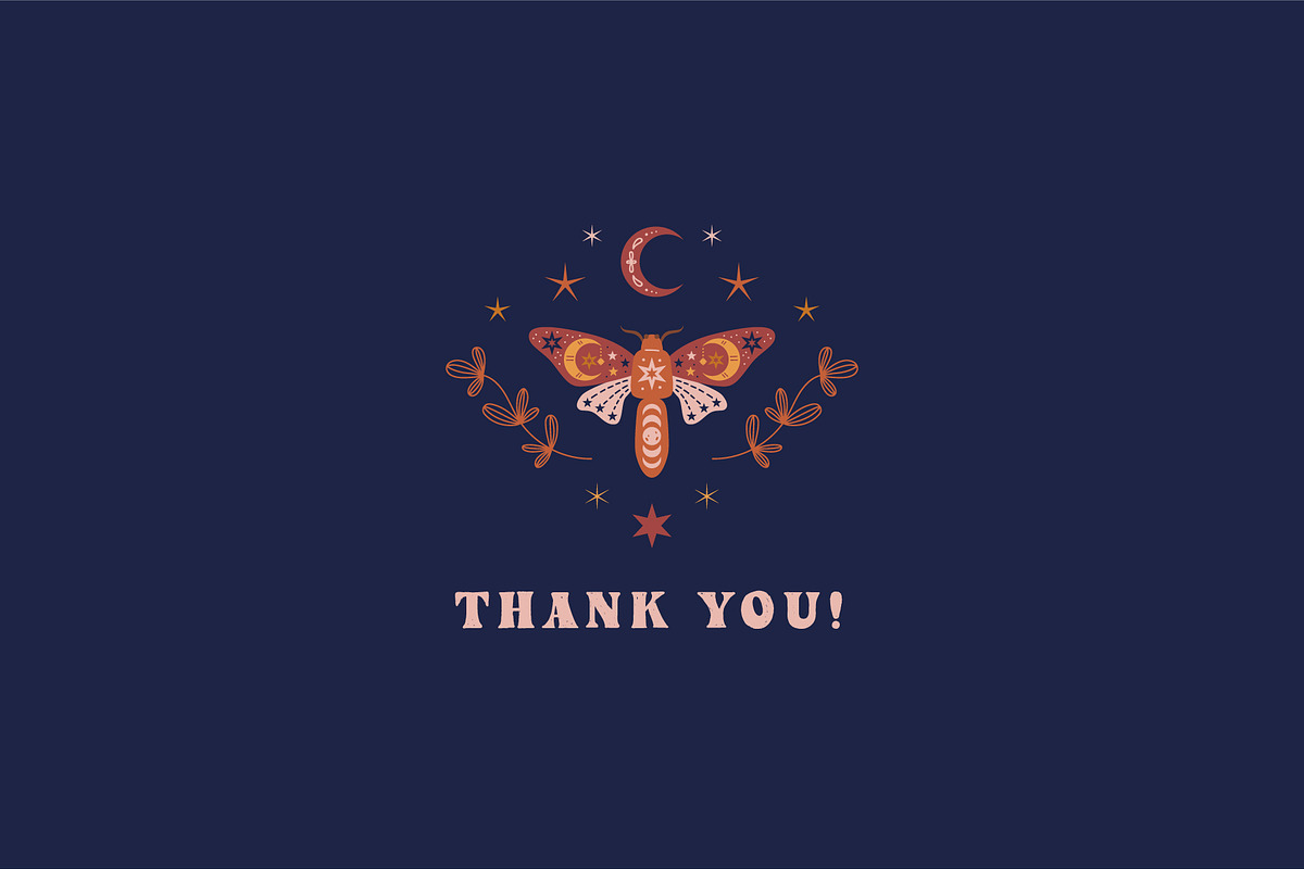 Mystic Moth | Vector collection, a Decorative Illustration by katieromanoff_art (Photo 22 of 22)