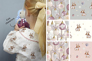 Watercolor Christmas baby rabbit Set, a Seasonal Illustration by TanyaSchuka (Thumbnail 7 of 11)