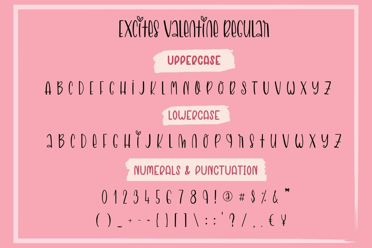Excites Valentine - Font Duo, a Handwritten Font by AnningArts (Photo 6 of 7)