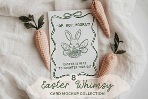 Whimsy Easter 5x7 Card Mockups, a Product Mockup by NikiArts