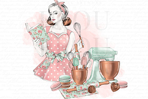 Cooking Girl Clip Art