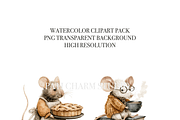 40 Autumn Mouse Clipart, an Animal Illustration by Pati Charm Studio (Thumbnail 5 of 9)