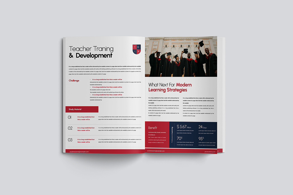 Project School Handbook Template, a Brochure Template by TMint Play (Photo 5 of 8)