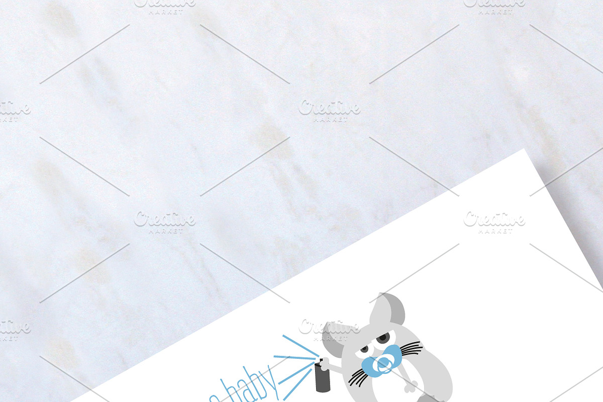 Cool Baby Chinchilla Stationary Card, a Card Template by stockhype (Photo 2 of 2)