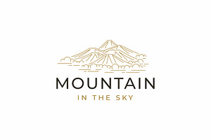 Mountain Peaks Sky Cloud, a Branding & Logo Template by Buqancreative