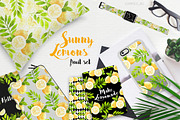 Watercolor Lemons Set illustrations., a Food Illustration by KarinkaBU (Thumbnail 5 of 7)