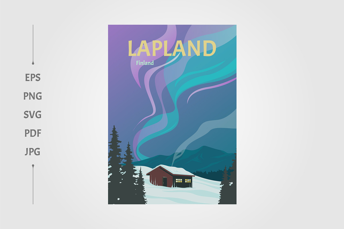 northern lights in lapland, a Wallpaper Graphic by lawoel
