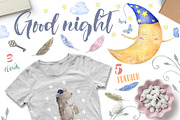 Baby Dreams Watercolor cute animals, an Animal Illustration by Ann Art Houze (Thumbnail 6 of 8)