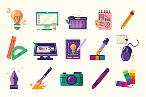 Graphic Design Tools Set, a Templates & Theme by studiogstock