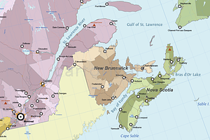 Vector Map Of Canada