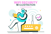 10 WiFi Security Wireless Technology, a Technology Illustration by denayunebgt (Thumbnail 1 of 4)