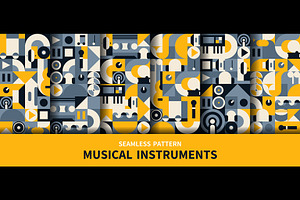 Music and sound seamless patterns, a Decorative Illustration by Buch&Bee