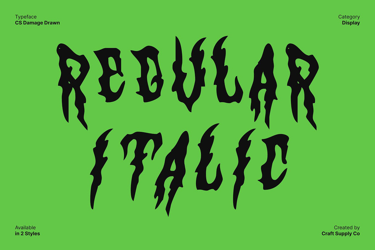 CS Damage Drawn, a Blackletter Font by Craft Supply Co. (Photo 3 of 8)