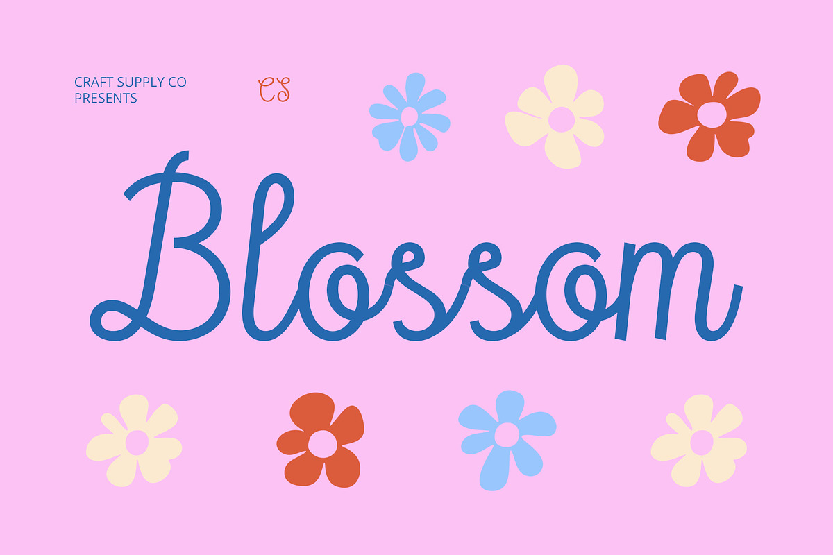 CS Blossom – Script Font, a Script Font by Craft Supply Co. (Photo 1 of 8)