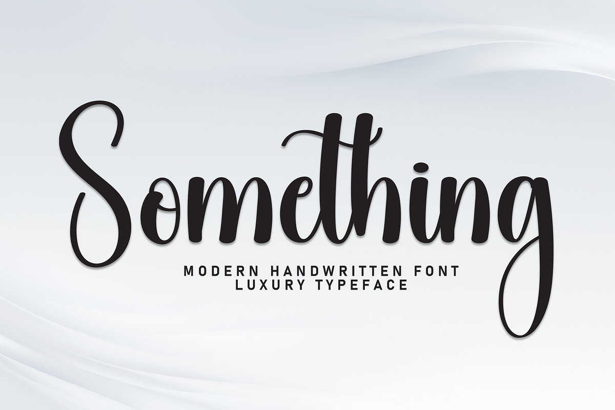 Something | Script Font, a Handwritten Font by Scratchones (Photo 1 of 8)