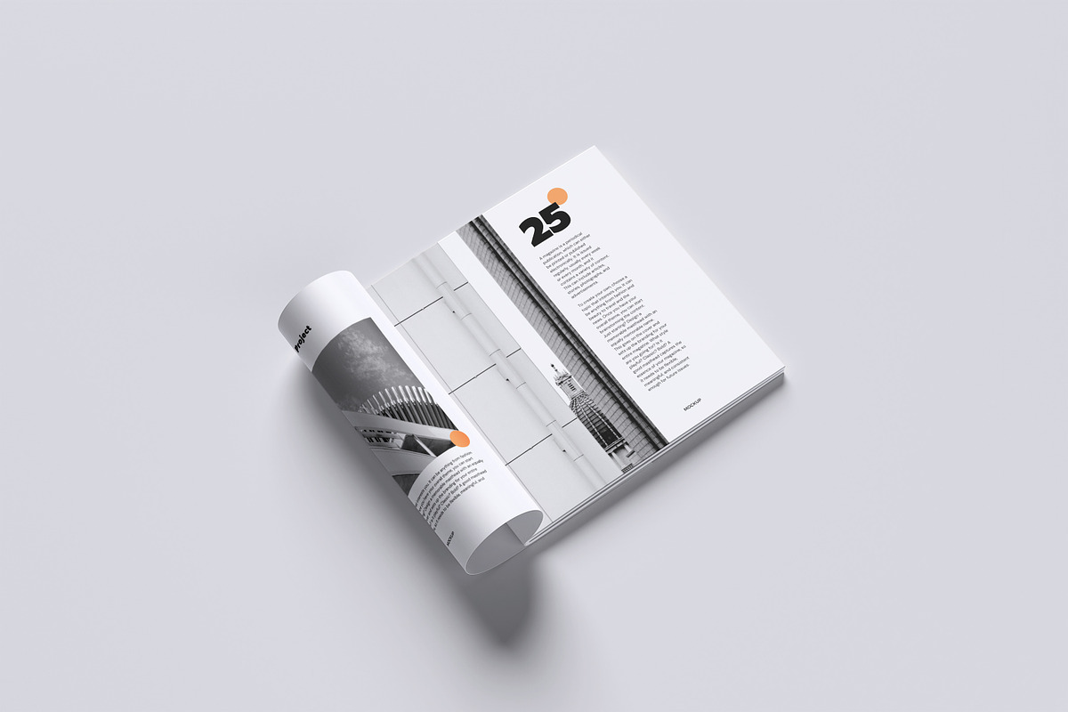 Square Magazine Mockup, a Magazine Template by graphicstory (Photo 5 of 9)