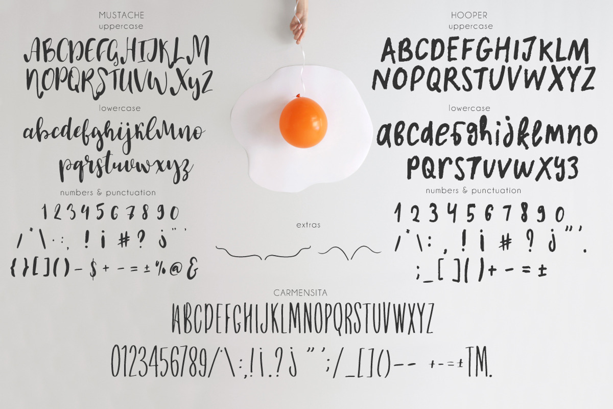 Mustache Pack [3 Fonts], a Script Font by Creamy Script (Photo 5 of 5)