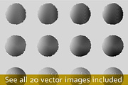 Circle Tones Vol. 13 | 20 Vectors, a Texture Graphic by invisiblelayer (Thumbnail 2 of 5)
