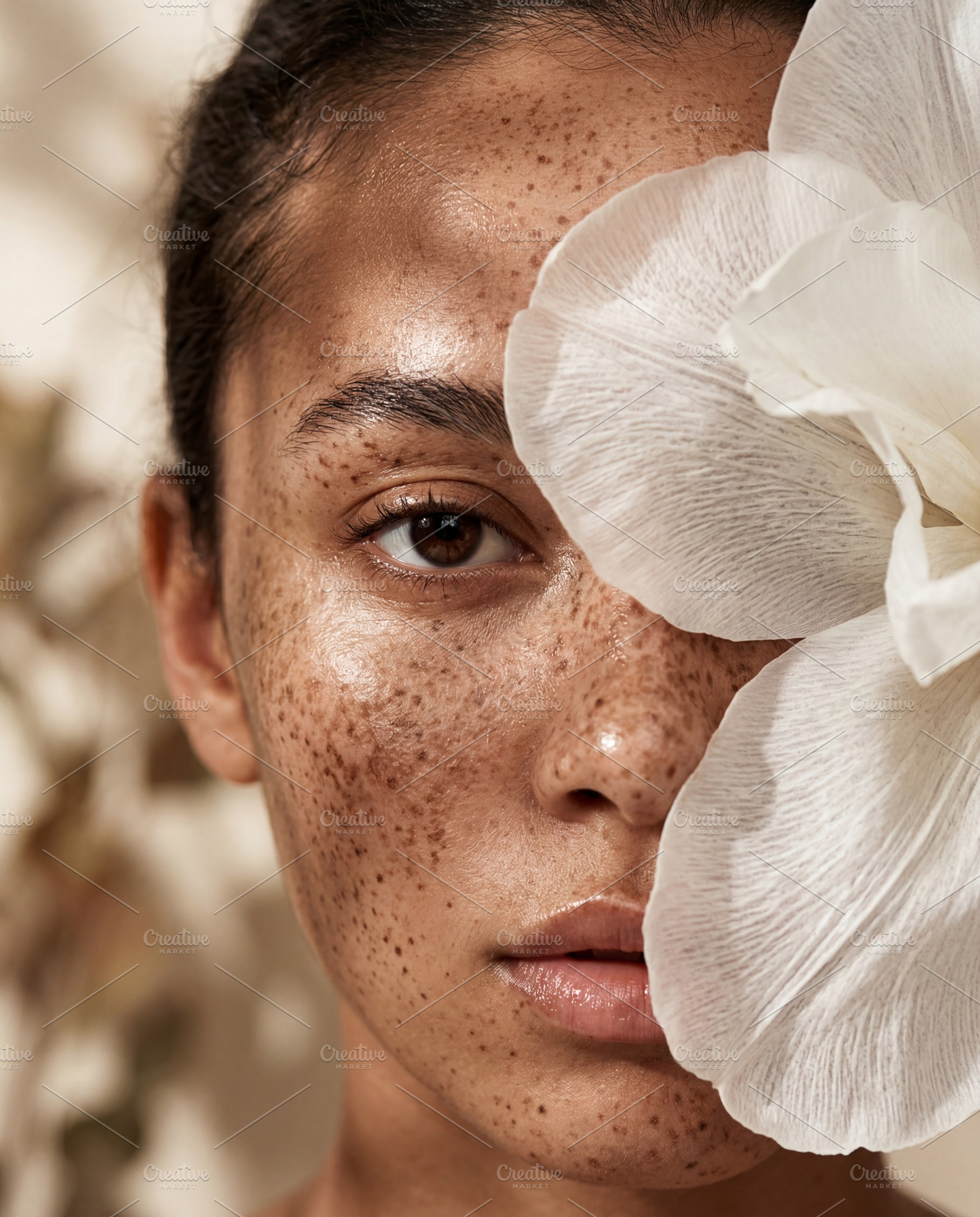 Close-up beauty portrait of woman, a Beauty & Fashion Photo by Virgo Studio